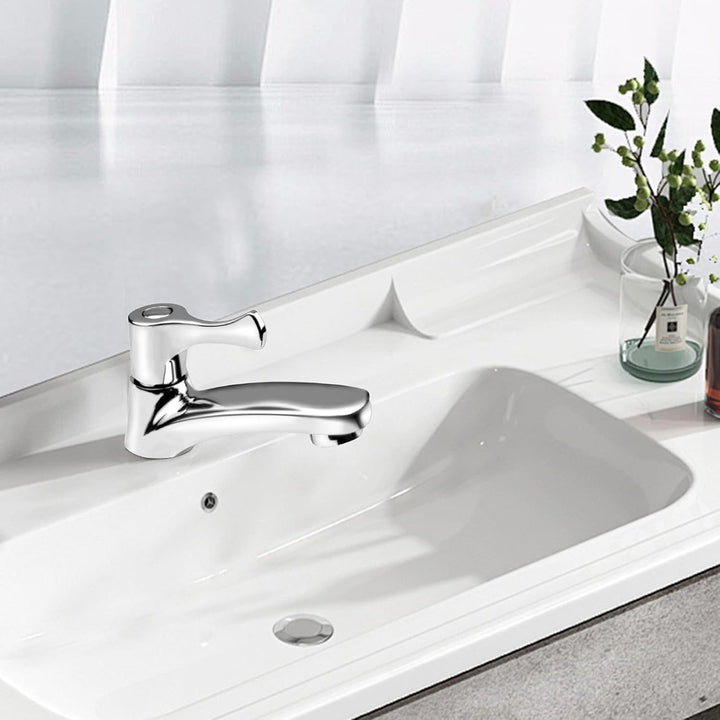 Einzelne Kaltwasserhahn, Kaltwasserhahn Gäste Wc Prämie Wasserhahn Kaltwasser mit 60cm Anschlussschl