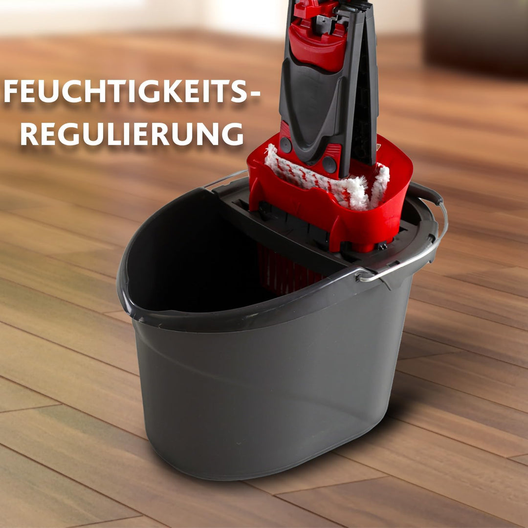Vileda Ultramax Bodenwischer Komplett Set mit 2 Mikrofaserbezügen, 2in1 für alle Hartböden + Tiles C