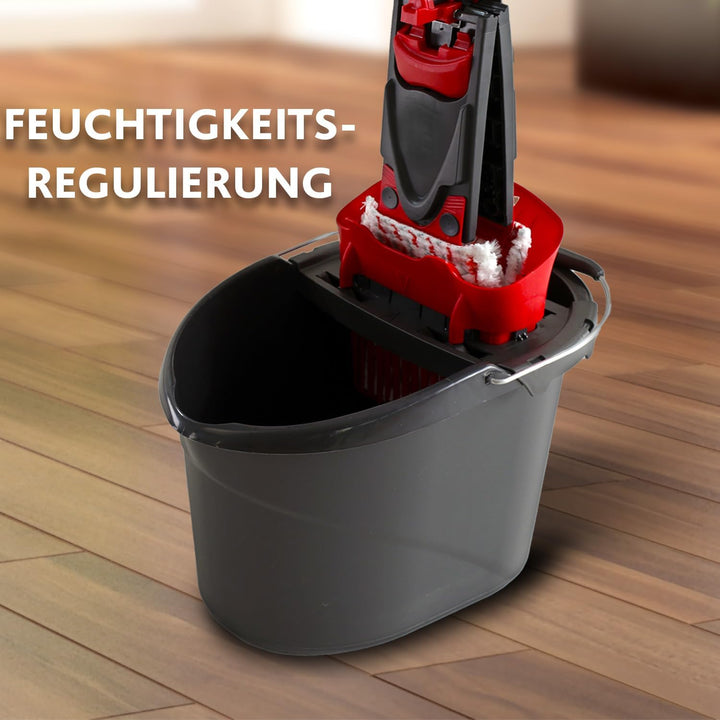 Vileda Ultramax Bodenwischer Komplett Set mit 2 Mikrofaserbezügen, 2in1 für alle Hartböden + Tiles C
