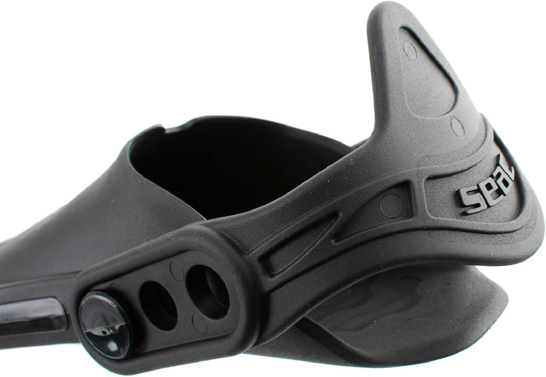 SEAC Vela Oh Kurze Flossen zum Schnorcheln und Schwimmen im Schwimmbad mit verstellbarem Riemen XS-S