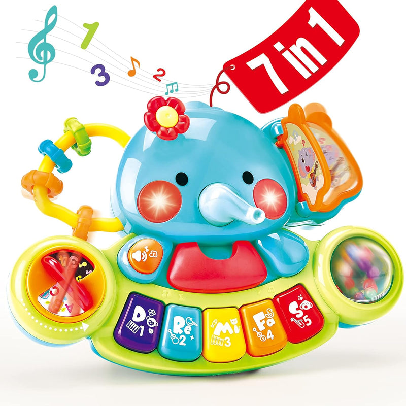 Musikspielzeug Baby Spielzeug 6 Monate, Elefant Baby Spielzeug ab 3 6 Monate Mädchen Motorikspielzeu