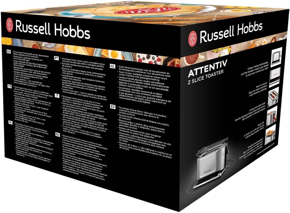 Russell Hobbs Toaster [für 2 Scheiben, perfekter Bräunungsgrad - egal welches Brot - vollautomatisch