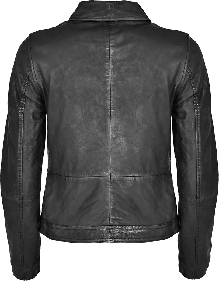 MAZE Damen Lederjacke 4202117 S Schwarz, S Schwarz