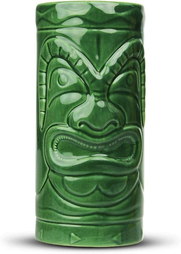 Monsterzeug Tiki Becher Set: Bunte Tiki Gläser aus Keramik, Hawaii Cocktailgläser für Tiki Bar, Cock