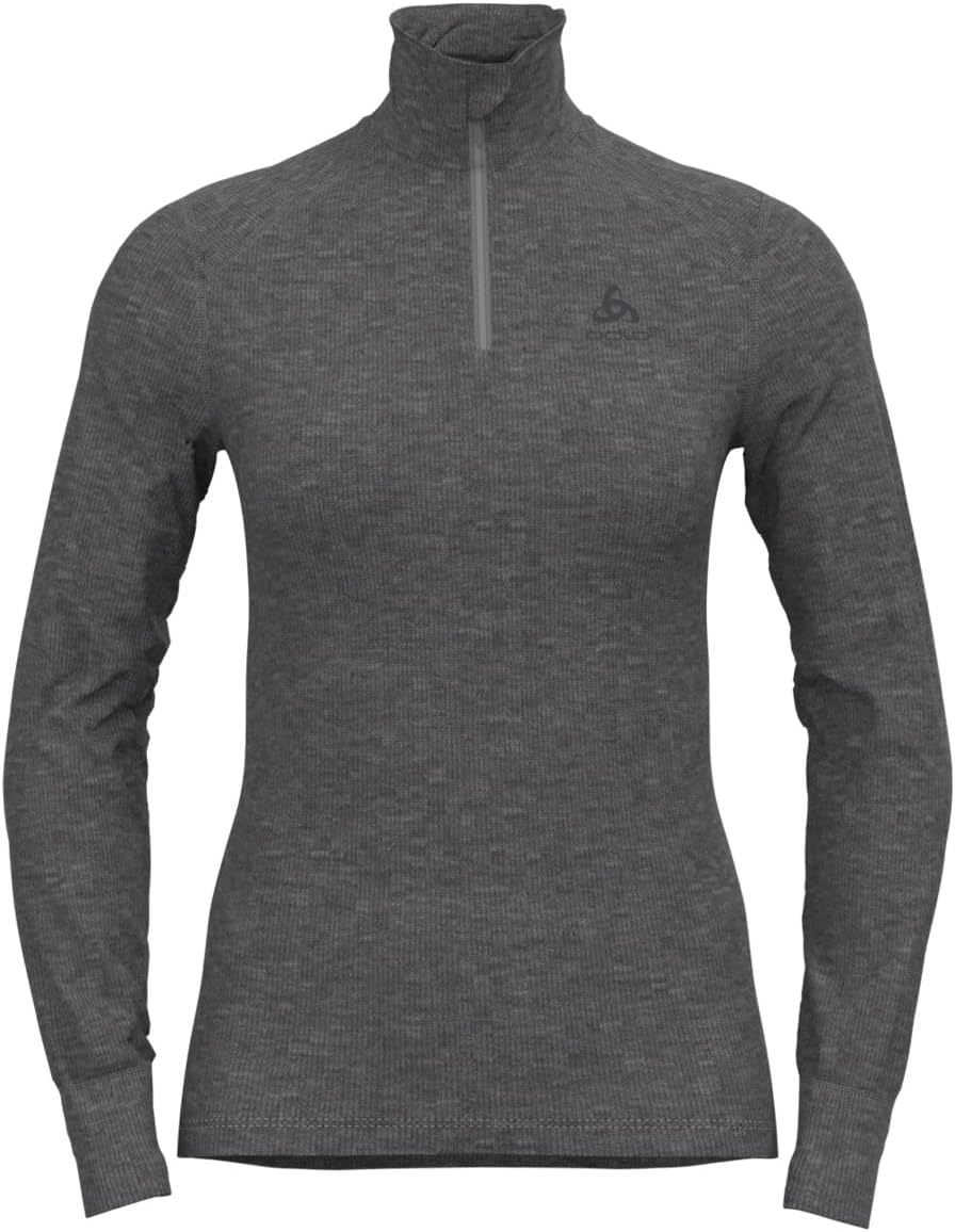 Odlo Thermounterwäsche Damen Active Warm I Langarm Thermoshirt I Warme Skiunterwäsche, Odlo Steel Gr