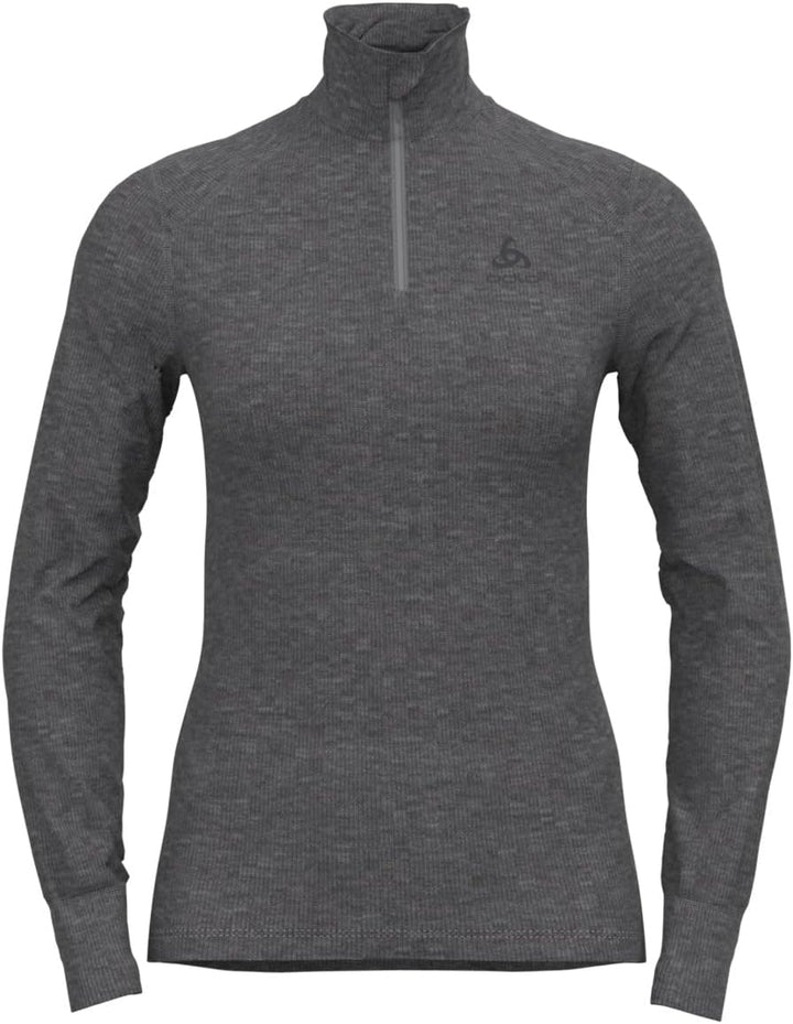 Odlo Thermounterwäsche Damen Active Warm I Langarm Thermoshirt I Warme Skiunterwäsche, Odlo Steel Gr