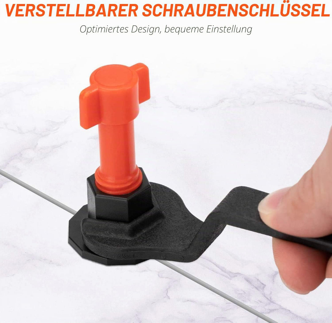25 Stück Fliesen Nivelliersystem mit 100 Stück Fliesenabstandhalter und 50 Ersatznadeln,Wiederverwen