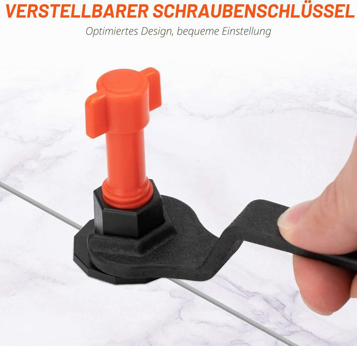 25 Stück Fliesen Nivelliersystem mit 100 Stück Fliesenabstandhalter und 50 Ersatznadeln,Wiederverwen