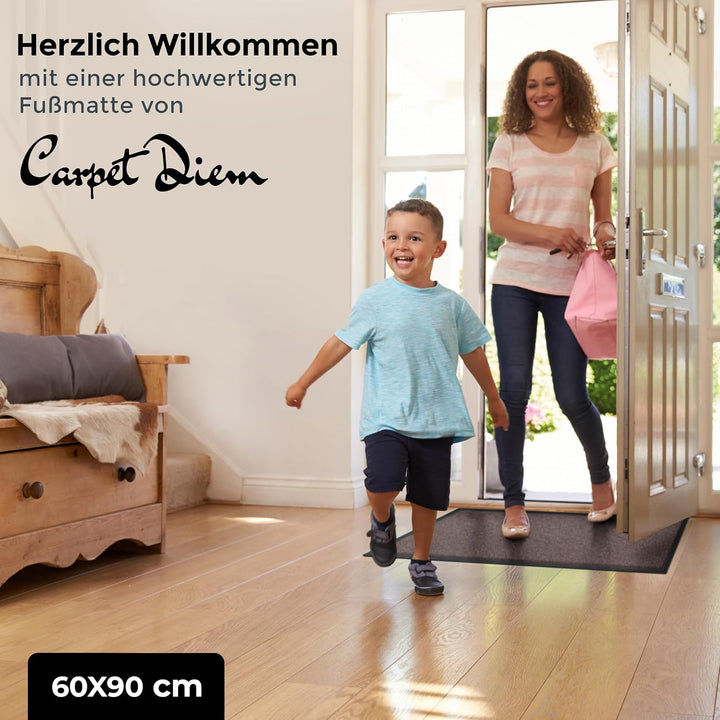 Carpet Diem Fussmatte, einfach sauber I Schmutzfangmatte Eingangsbereich - Fussmatte Innen & Aussen,