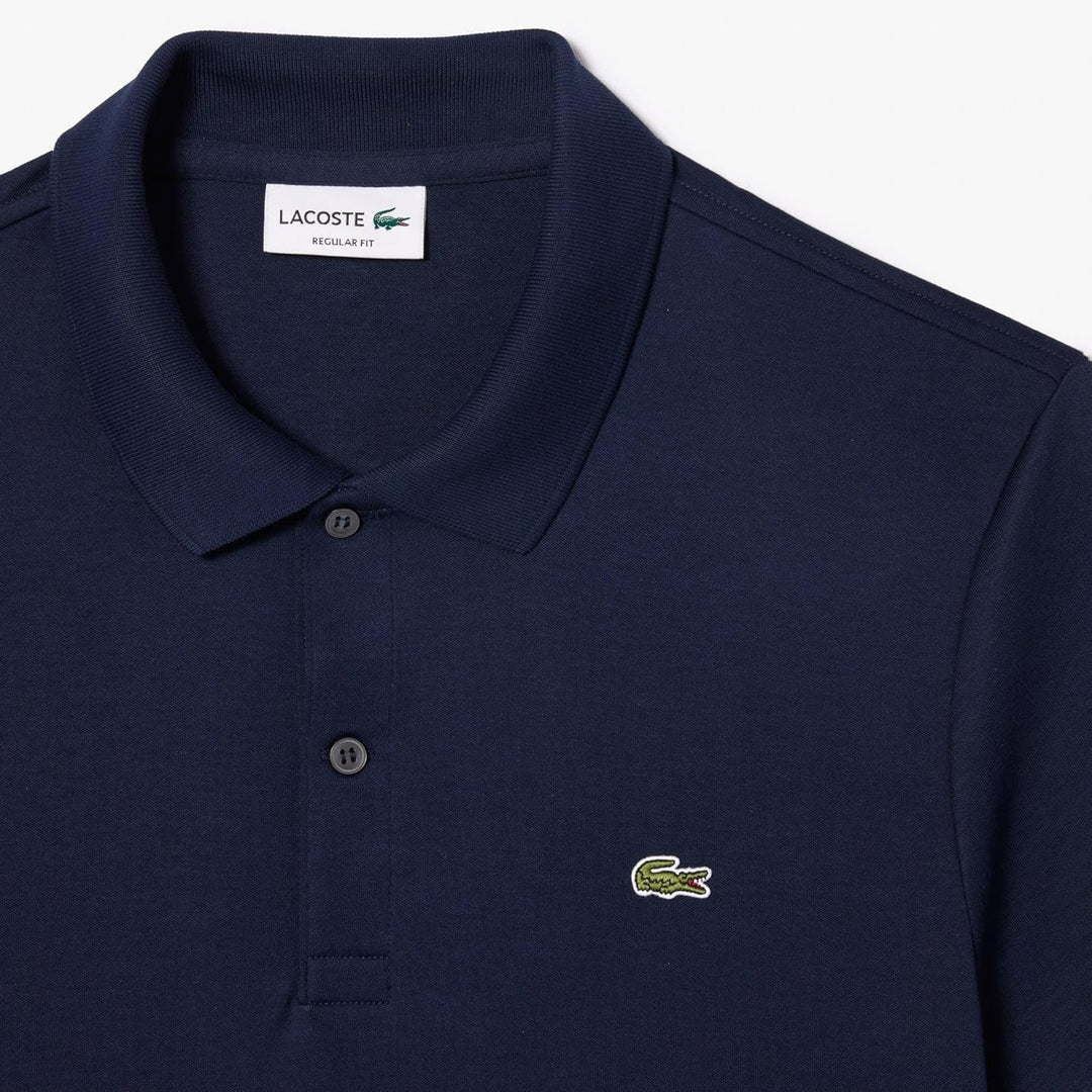 Lacoste Herren Polo-Shirt Kurzarm DH2050, Männer Polo-Hemd,2 Knopf,Regular Fit, Navy Blue (166)