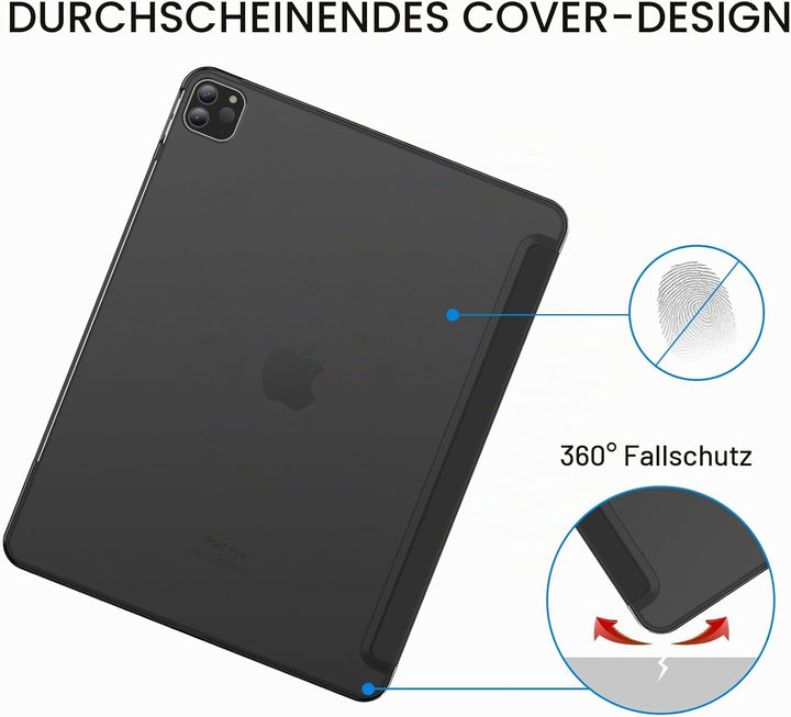 JETech Hülle für iPad Pro 12,9 Zoll (6./5. Generation, Modell 2022/2021), Unterstützung Pencil Aufla
