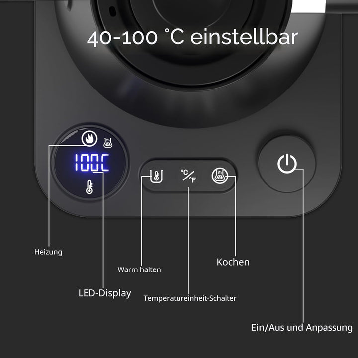 RHD heisswasserspender mit Echtzeit-temperatureinstellung, schwanenhals wasserkocher, kitchen aid wa