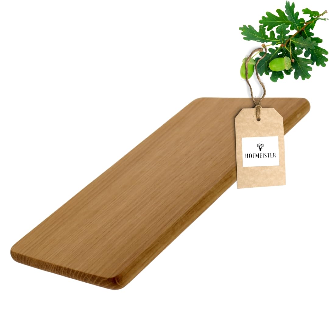 HOFMEISTER® Frühstücksbrett Eiche 22 x 12 cm – geöltes Holzbrettchen für Brot und Käse, massiv, klin