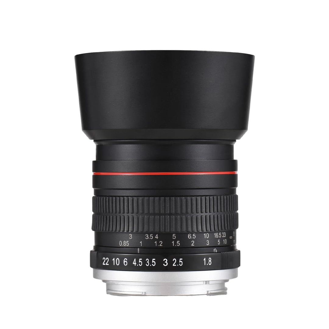 Andoer 85 mm Fixfokus Kameraobjektiv F1.8 grosse Blende manueller Fokus mit EF-Halterung 7 Gruppen 1