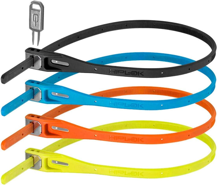 Hiplok Z LOK 4 PACK, Multifunktions-Sicherheitsband, Unisex, BLACK / CYAN / ORANGE / LIME, 40cm Schl