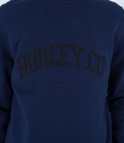 Hurley Herren Applikation Crew Sweatshirt S Obsidian, S Obsidian