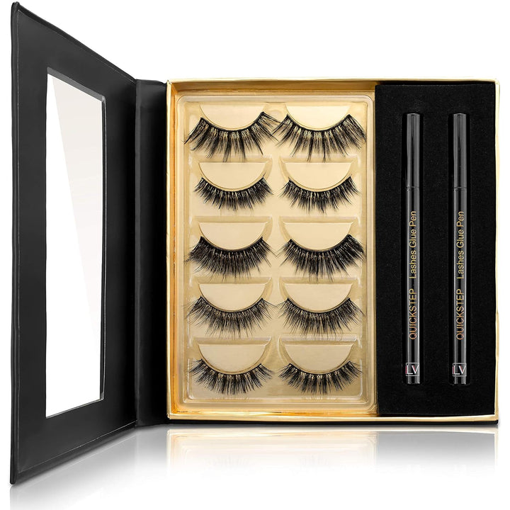 Quickstep Wimpern, Glamour-MIX-Set, Keine Magnete! Revolution im Lasheszeitalter. Bestsellerbox - SE