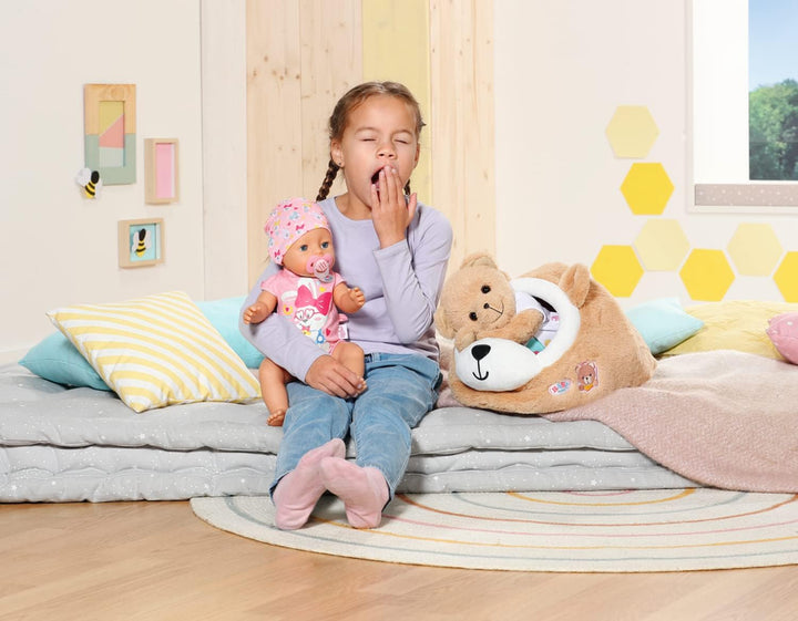BABY born Bärenhöhle, Kuschelhöhle für Teddybären aus weichem Plüsch in Teddyform mit Ohren, 836927