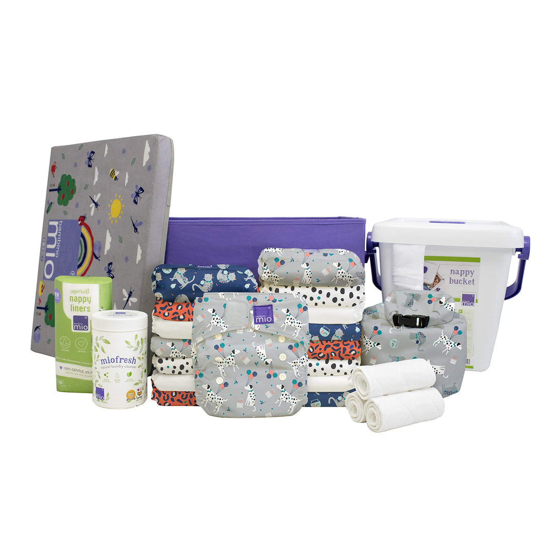 Bambino Mio, Miosolo Komplett-Set mit waschbaren Windeln, Snacks der Tiere Le Goûter des Animaux, Le