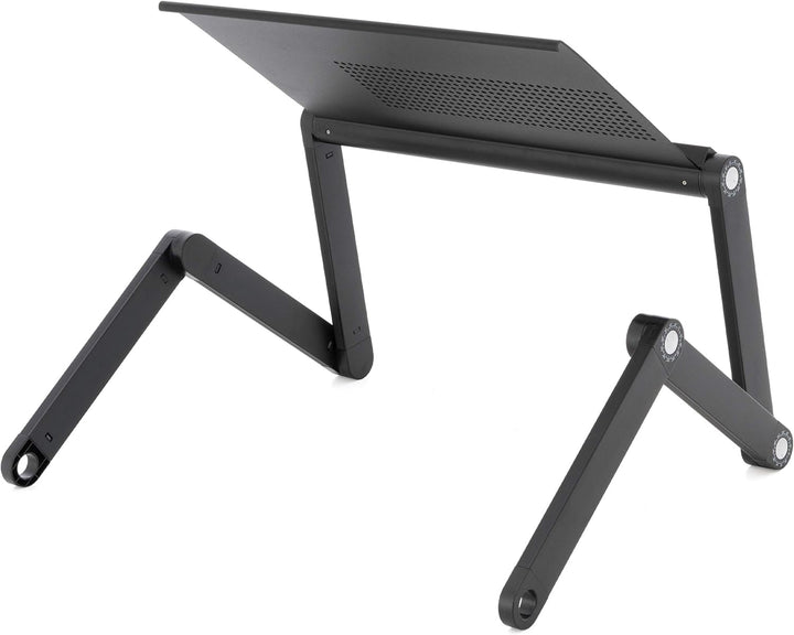 Laptoptisch Notebook-Ständer Tablet-Ablage Beistell-Tisch Aluminium-Legierung Platte 45x25cm Schwarz