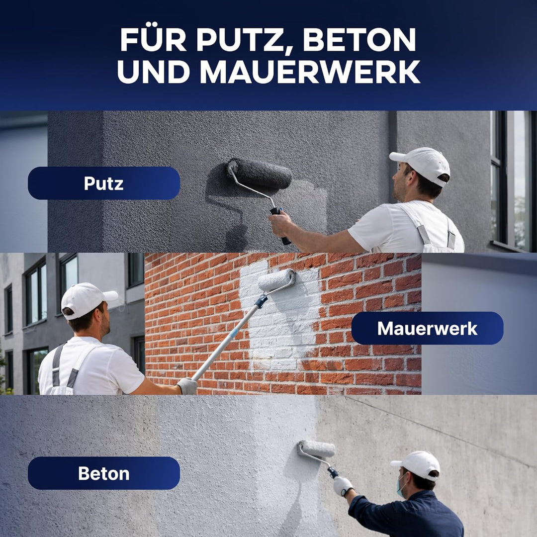 plid® - Fassadenfarbe Aussen [WETTER & UV-BESTÄNDIG]- Hochwertige Farbe für Mauerwerk, Hauswand, Bet