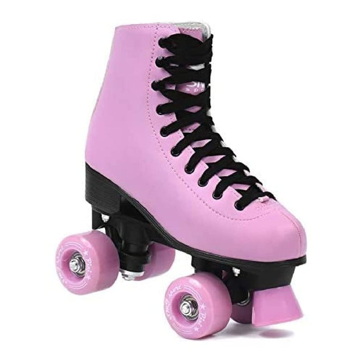 SMJ sport Damen Klassische Retro Rollschuhe | ABEC7 Kugellager | Mint Rosa Mädchen Classic Roller Sk