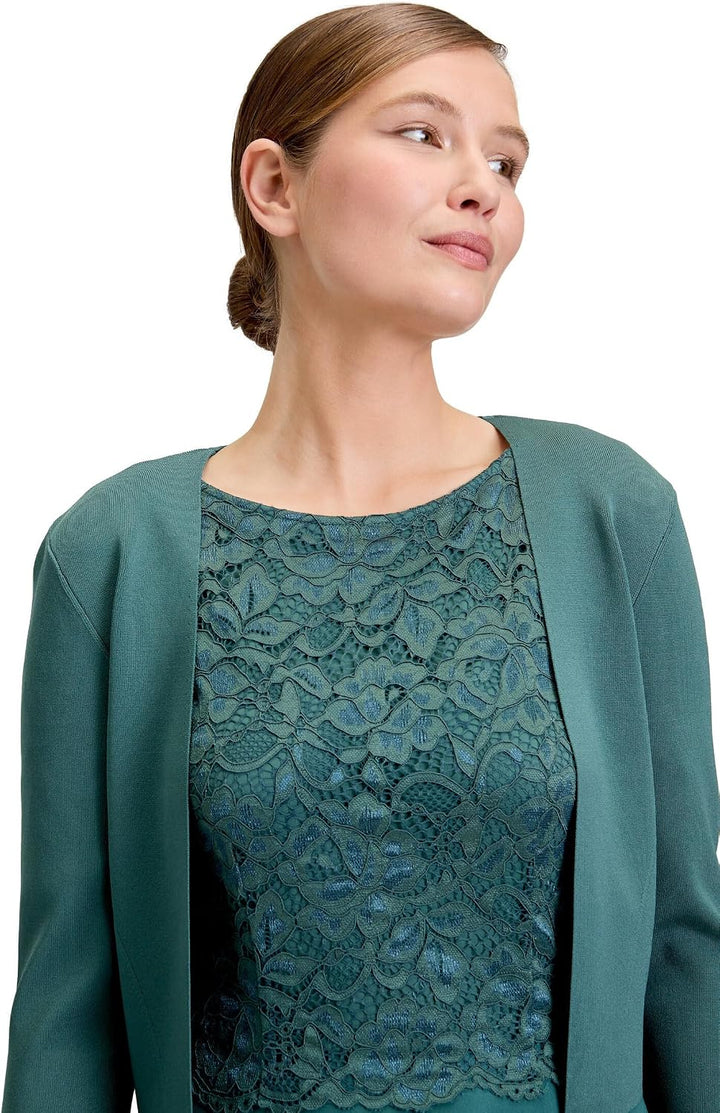 Vera Mont Damen Strickbolero Langarm XS Grün, XS Grün