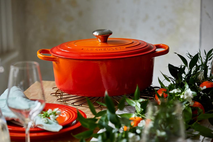 Le Creuset Signature Gusseisen-Bräter mit Deckel, Ø 29 cm, Oval, Für alle Herdarten und Induktion ge