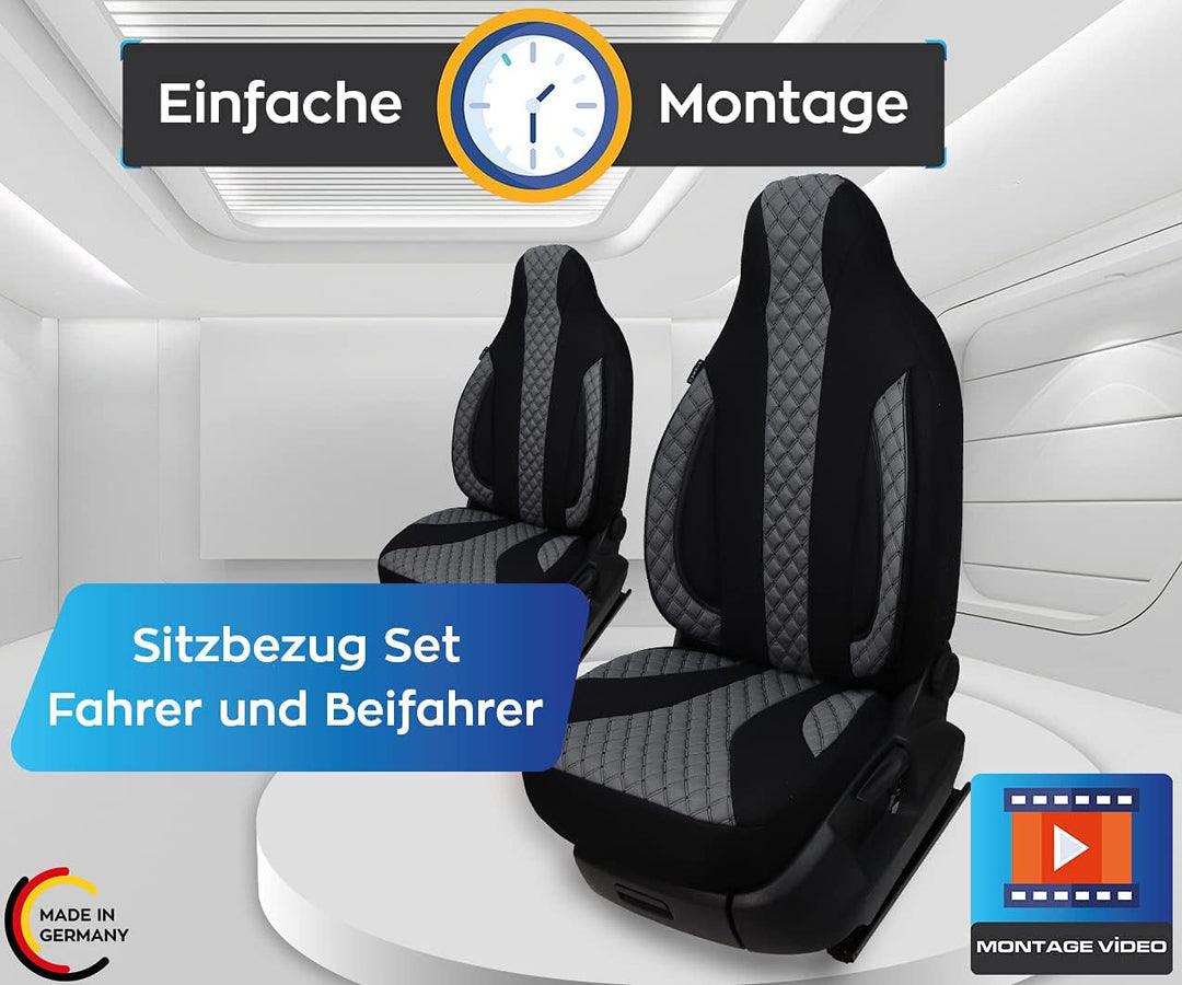 BREMER SITZBEZÜGE Mass Piloten Schonbezüge Sitzbezüge kompatibel mit Wohnmobil Ducato Weinsberg Adri
