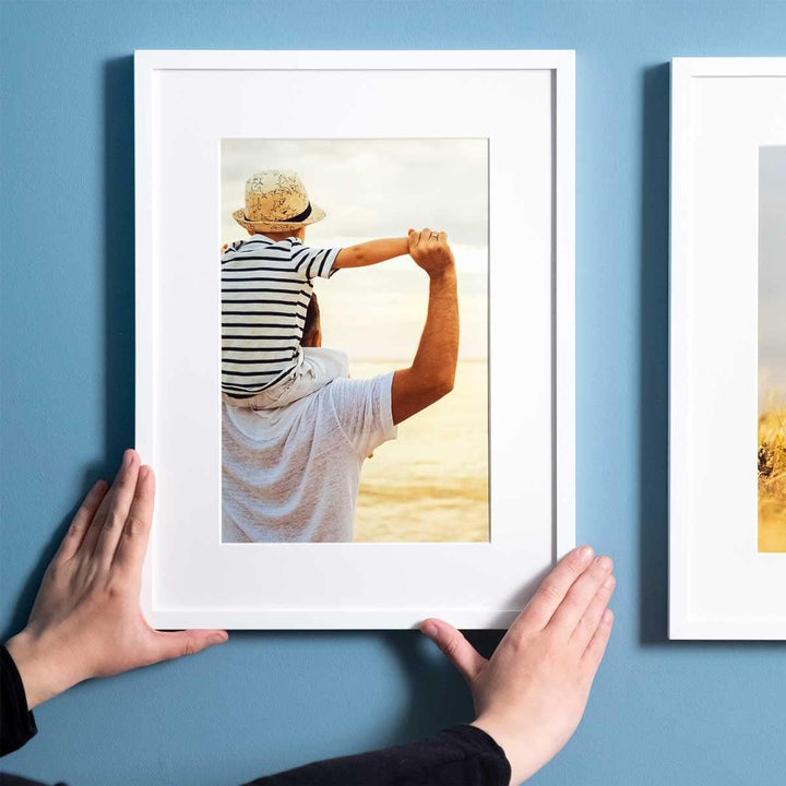 PHOTOLINI Passepartout 30x45 aussen für 20x30 innen, säurefrei 1,5 mm Passepartout Karton Creme-Weis