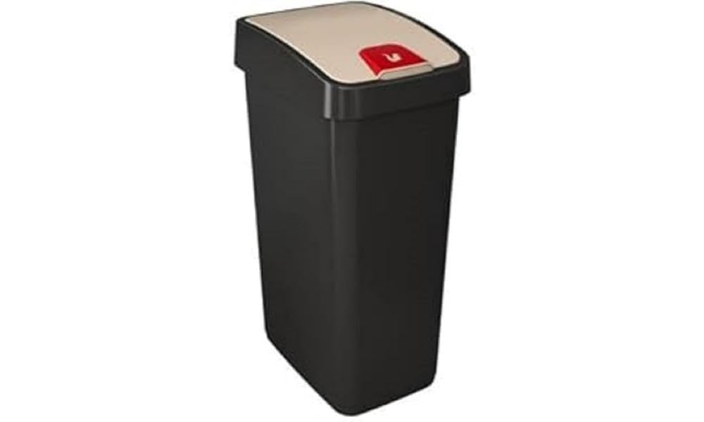 keeeper Premium Abfallbehälter mit Flip-Deckel, Soft Touch, 45 l, Magne, Graphit-Grau 45 L Graphit G