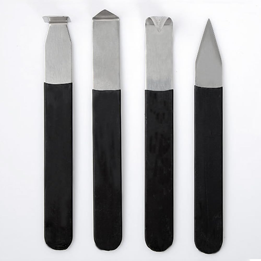 TopHomer 8 Stück Töpfermesser aus Edelstahl, Ton-Skulptur-Werkzeuge, handgefertigt, Modellierschneid