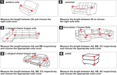 Ejoyous Sofa Überwürfe, Elastische Sofabezüge L Form Stretch Sofabezug Couchbezug Polyester 3+2 Seat