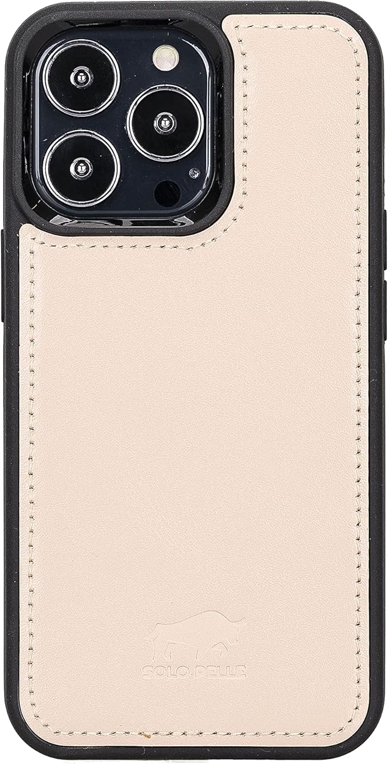 Solo Pelle Lederhülle kompatibel für iPhone 13 Pro in 6.1 Zoll abnehmbare Hülle (2in1) Harvard Doubl