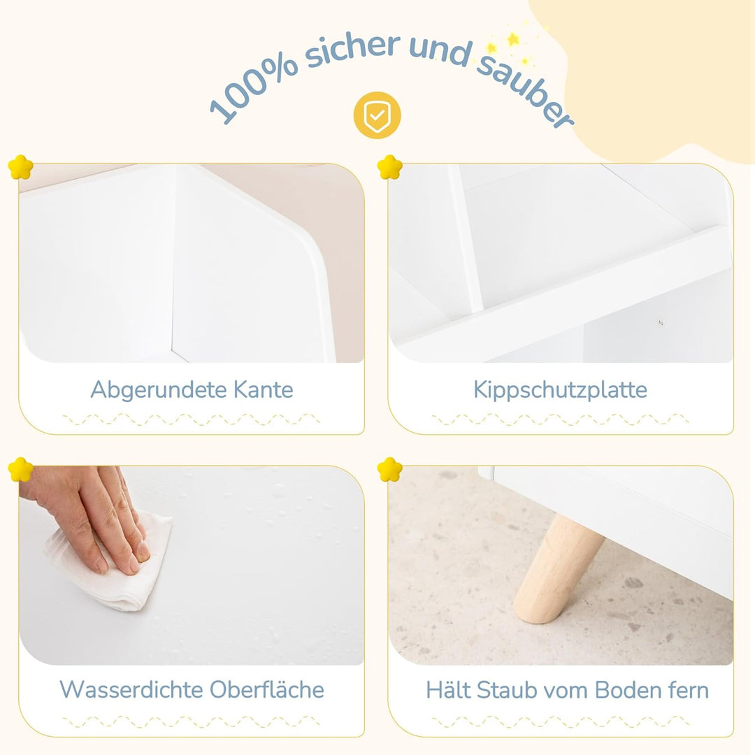 LUE BONA Kinderregal,Bücherregal Regal Aufbewahrungsregal für Kinder,Standregal 2 Stockwerk der Offe