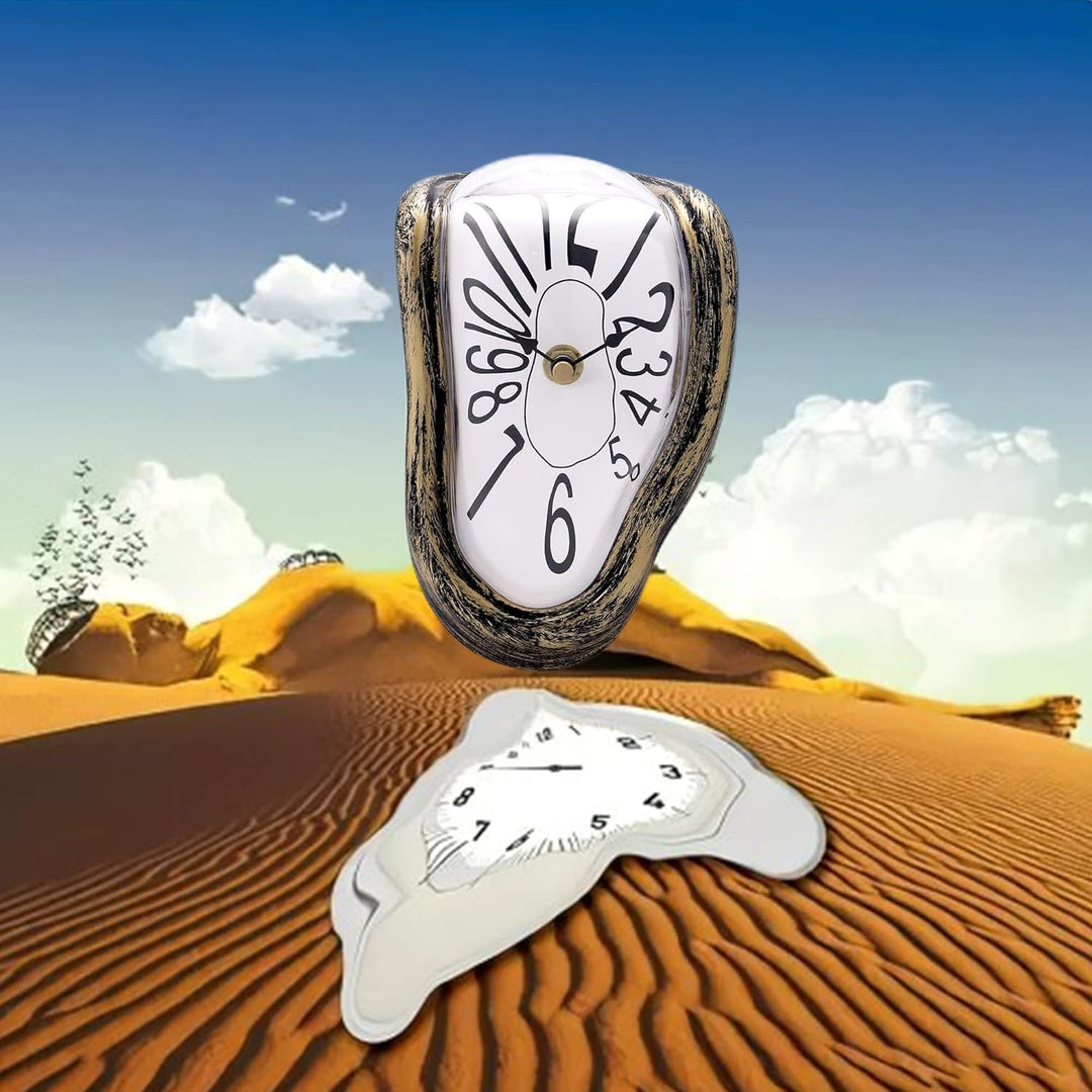Lafocuse Lautlos Salvador Dali Uhr, Geschmolzene Uhr Ohne Tickgeräusche, Tischuhren Modern Schmelzen