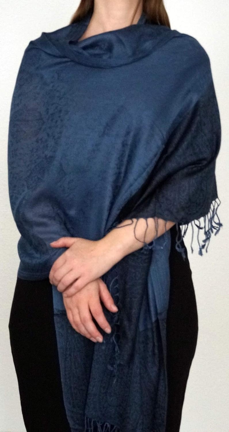 Ruwado Handgewebter Kaschmir Schal in Dunkelgrau Farbe für Klassische Damen mit klassischen Outfits