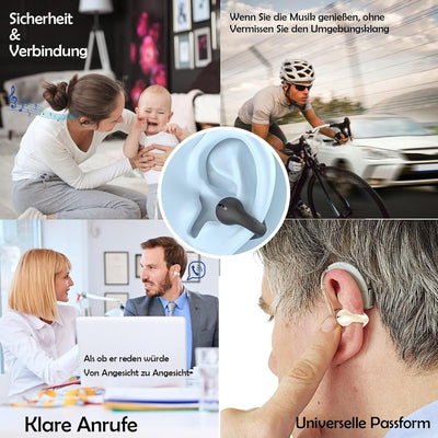 Open Ear Kopfhörer Bluetooth kabellos drahtloses Ohrclip-Bluetooth-Headset Ear Clip Luftleitung Knoc