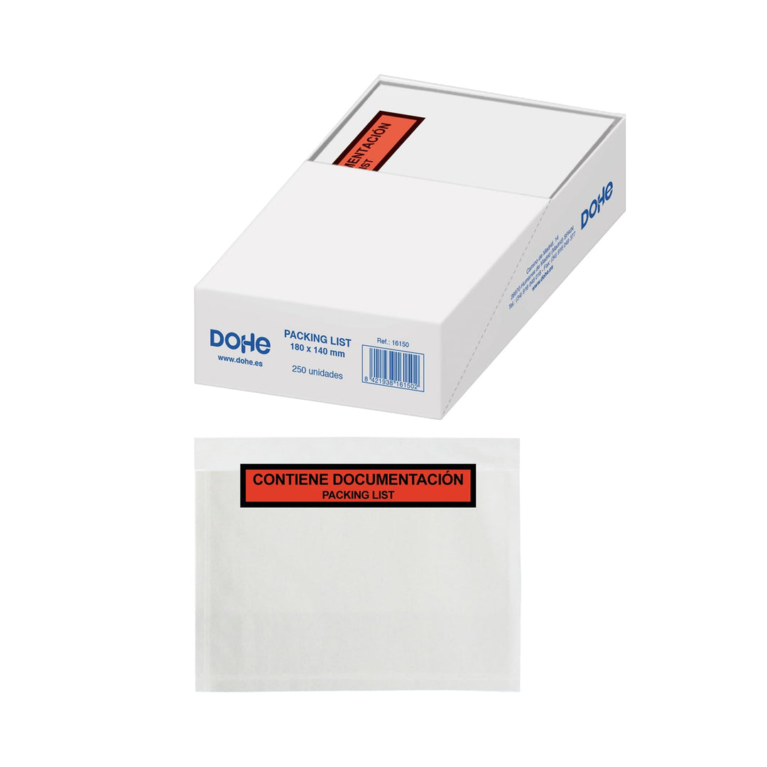 PKA Packing List – Briefumschläge, 180 x 140 mm, 250 Stück 180 x 140 mm Umschläge, 180 x 140 mm Umsc