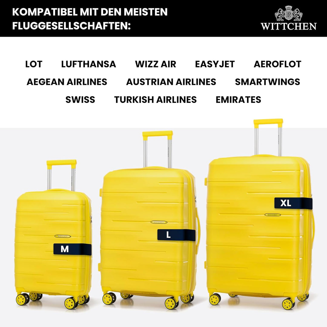 WITTCHEN ARCO Line | Mittelgrosser Koffer Reisetasche | Leichtes Gepäck Polypropylen TSA-Schloss Tel