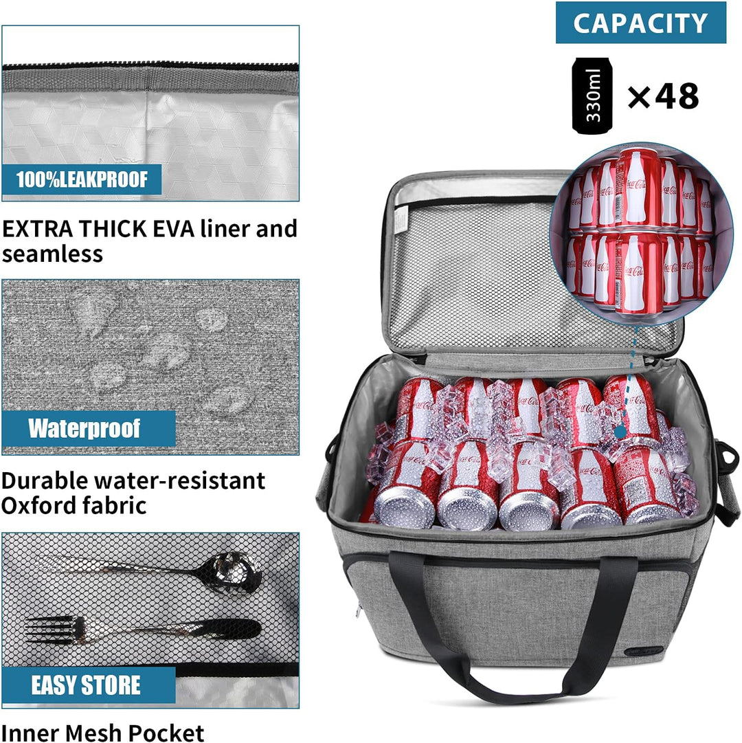 Lubardy 15L Kühltasche Klein 30L Kühltasche Gross Faltbar Kühlkorb Thermotasche Wasserdicht Kühlbox