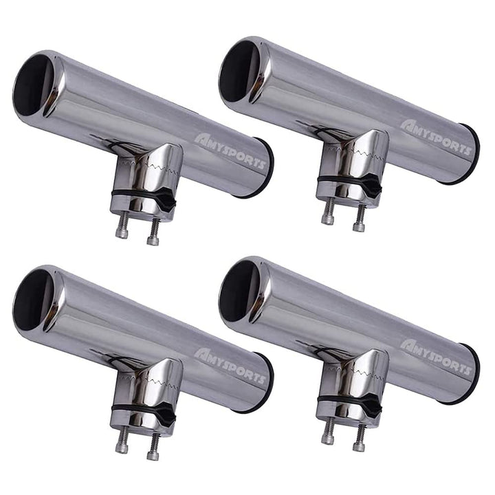 AMYSPORTS Rutenhalter Edelstahl auf Angelrutenhalter für Schienen 3/4" bis 1" 19mm bis 25mm