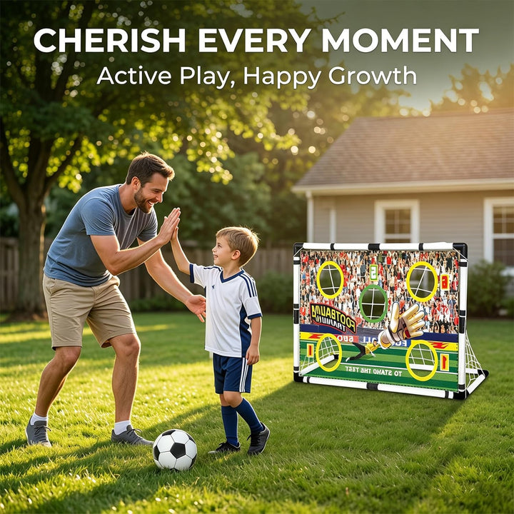 XL Fussballtor Set - Fussballtor Kinder Garten Set - Faltbares Fussballtor Kinder Outdoor mit Netz,