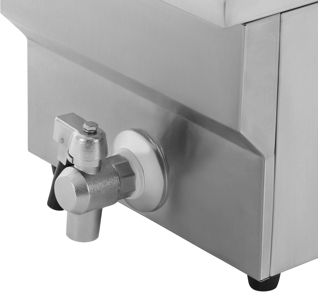 Elektrofritteuse 3000W 10L Catering Fritteuse 30x50x35cm Edelstahl Elektrofritteuse mit Korb Einzyli