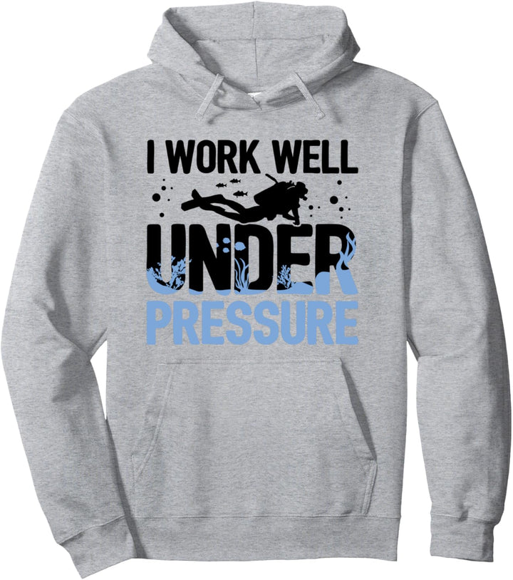 Tauchen Ich arbeite gut unter Druck Taucher Tauchsport Tauch Pullover Hoodie