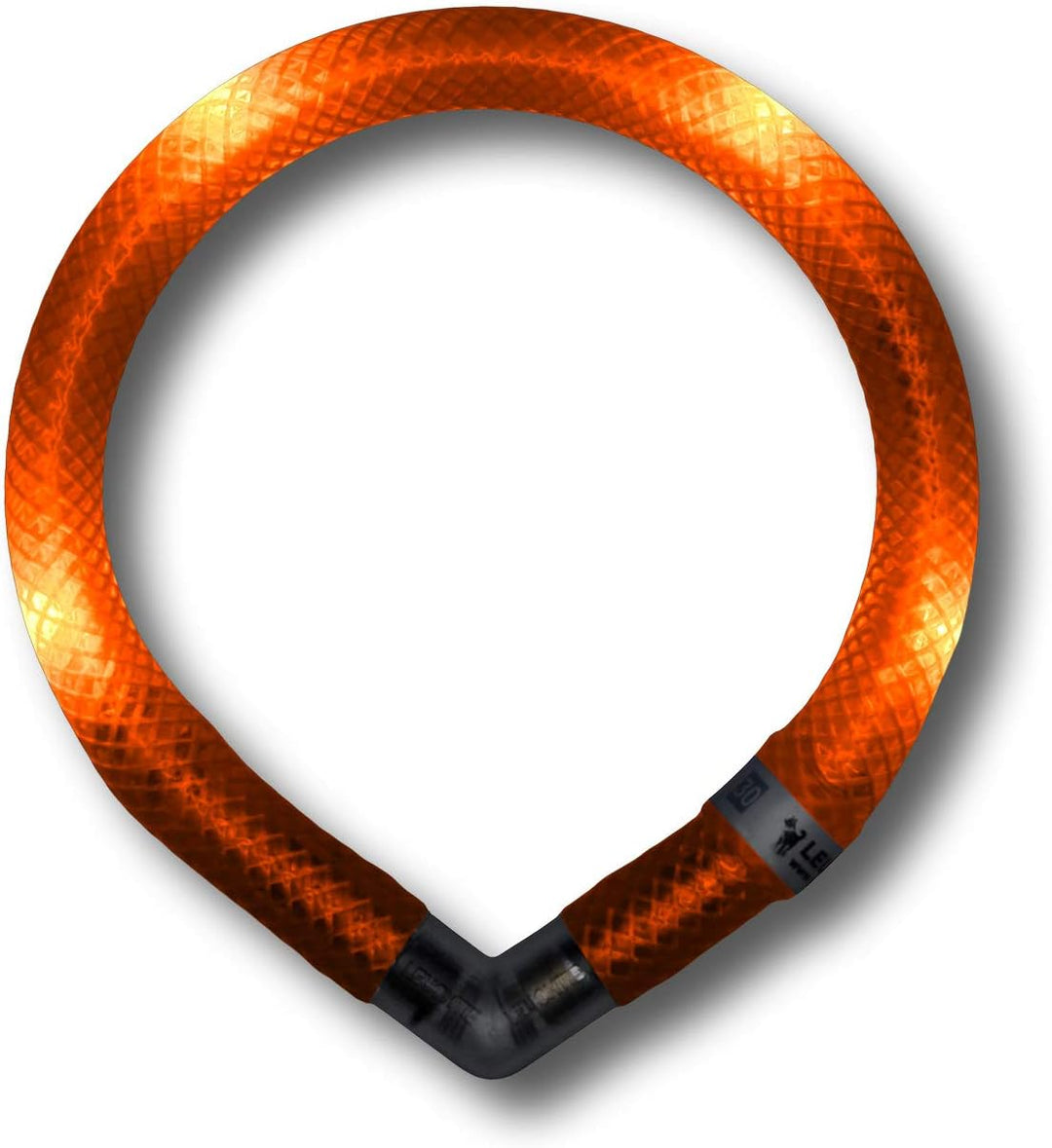 LEUCHTIE® Leuchthalsband Mini Sunset orange Grösse 32,5 I LED Halsband extra für kleine Hunde I wass