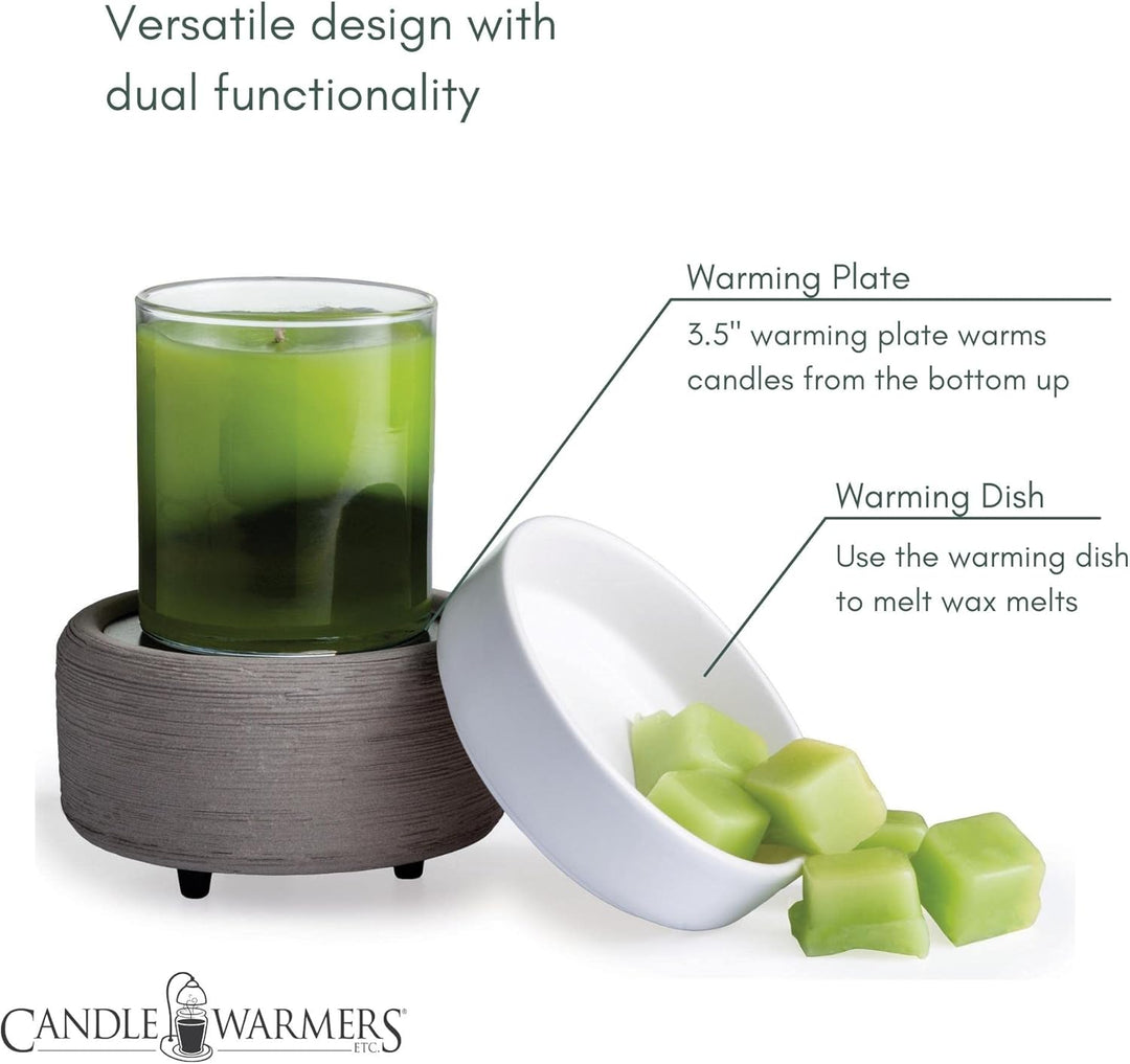 Candle Warmers Etc 2-in-1 Kerzen- und Duftwärmer zum Erwärmen von Duftkerzen oder Wachsschmelzen und
