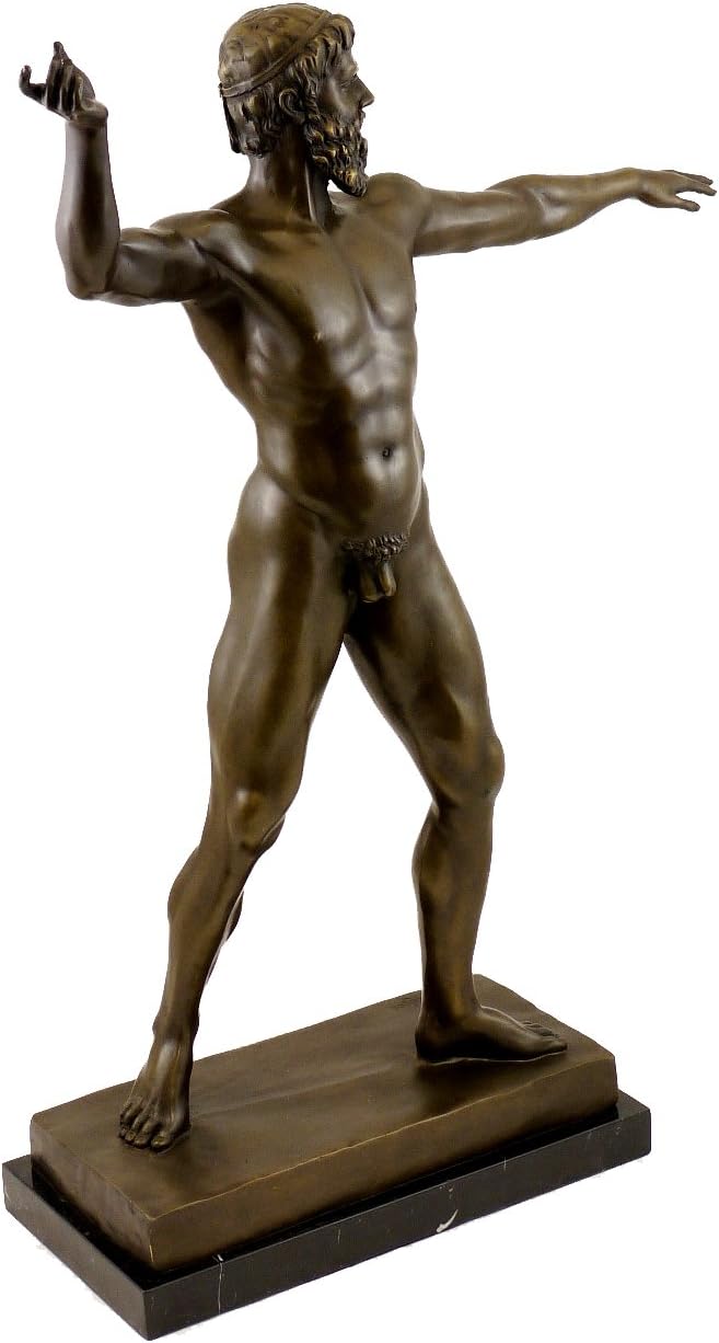 Kunst &amp; Ambiente - Griechische Mythologie - Bronzeskulptur - Zeus Figur - signiert - Bertel Thorvald