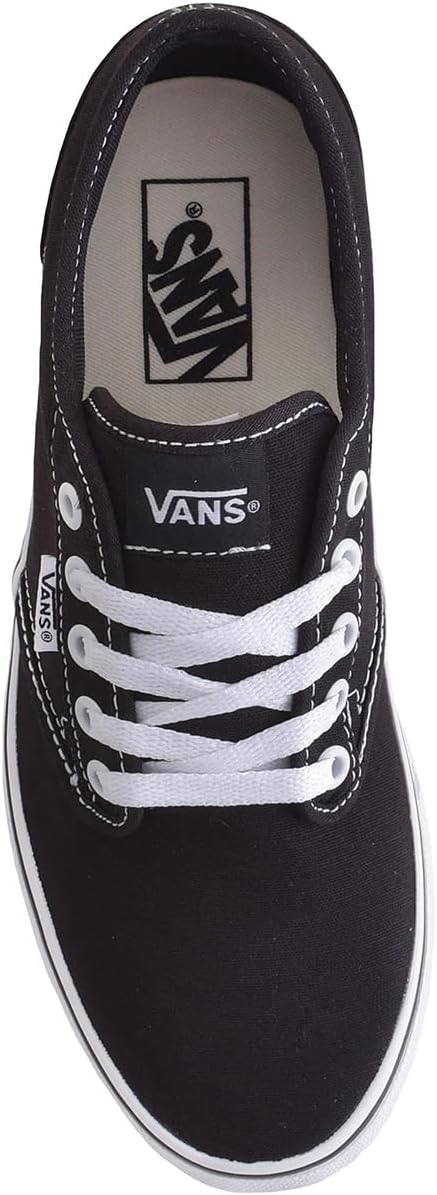 Vans Damen Atwood Low-Top 38 EU Schwarz Canvas Blk Wht 187, 38 EU Schwarz Canvas Blk Wht 187