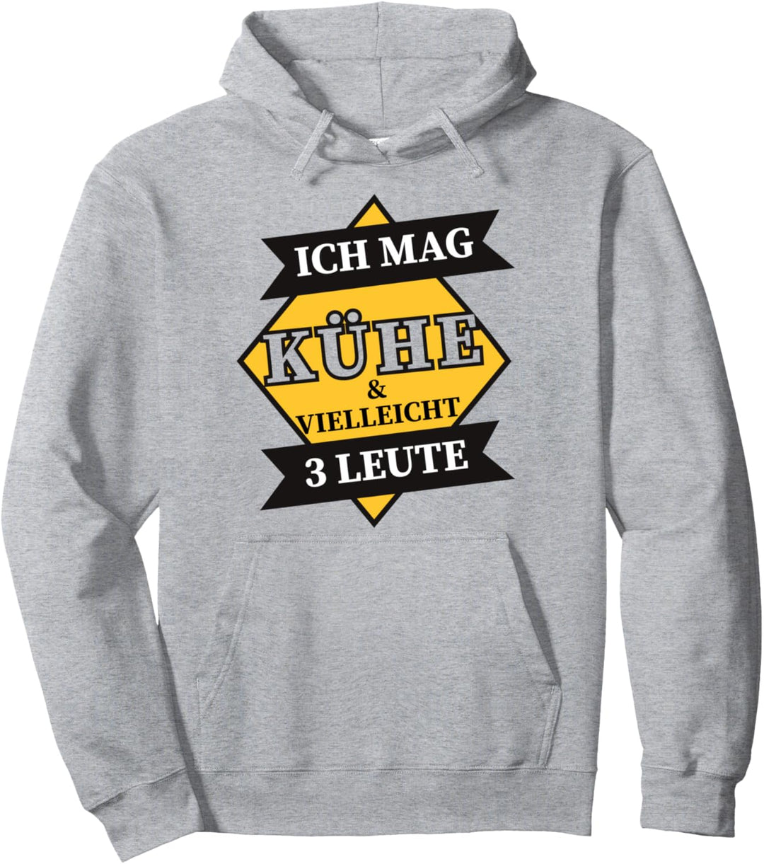Ich mag Kühe und vielleicht drei Leute Kuh Landwirt Pullover Hoodie